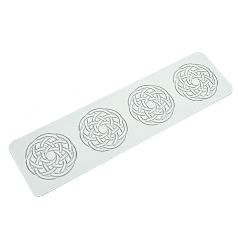 Silicone Mold Lace Mat Round Celtic Knot 4 cavity