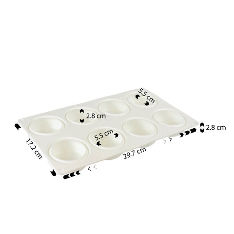 Silicone Mousse Mold Stone/Round Pillow 8 Cavity
