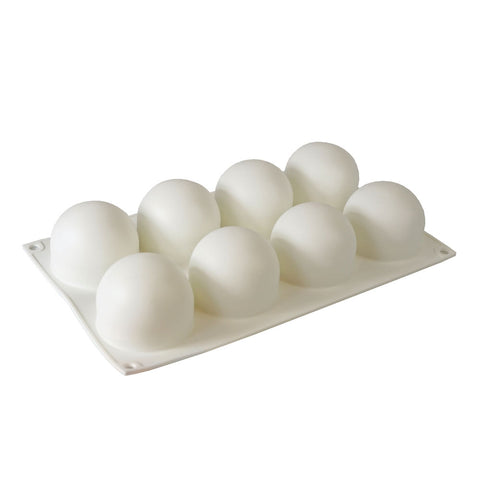 Silicone Mousse Mold Large Round Ball 8 Cavity