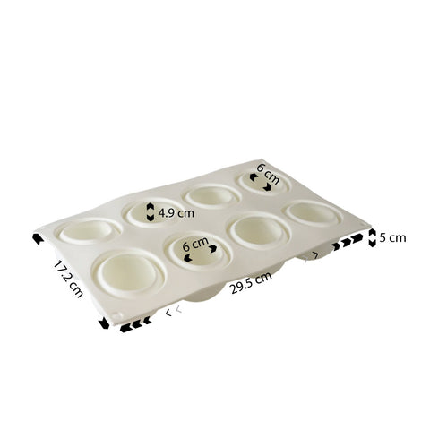 Silicone Mousse Mold Large Round Ball 8 Cavity