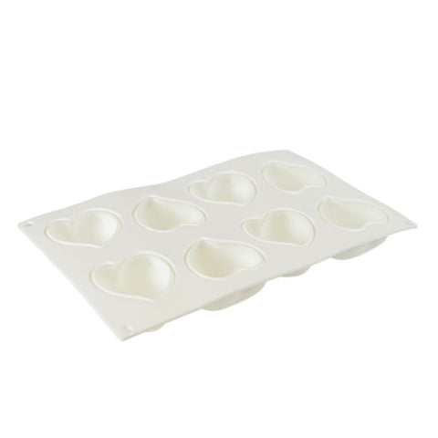 Silicone Mousse Mold Heart 8 Cavity