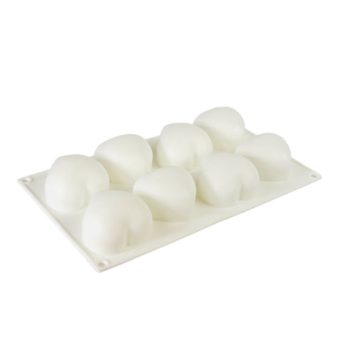 Silicone Mousse Mold Heart 8 Cavity