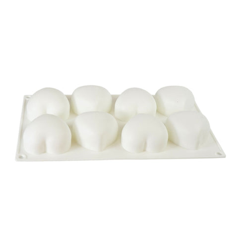 Silicone Mousse Mold Heart 8 Cavity