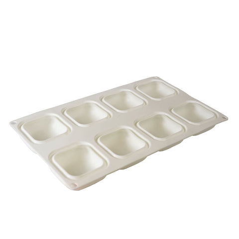 Silicone Mousse Mold Rounded Square 8 Cavity