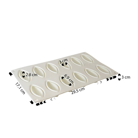 Silicone Mousse Mold Lotus/Lemon 12 Cavity