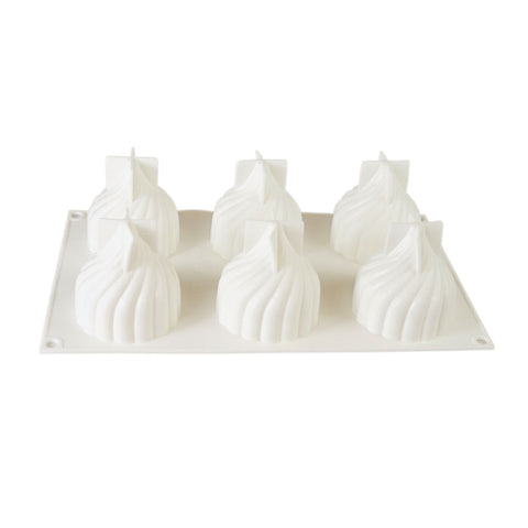 Silicone Mousse Mold Dumpling/Spiral Dome 6 Cavity