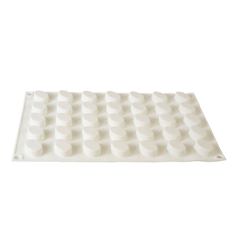 Silicone Mousse Mold Small Oval Cylinder 35 Cavity