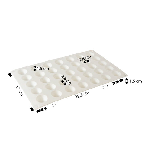 Silicone Mousse Mold Small Half Ball 35 Cavity