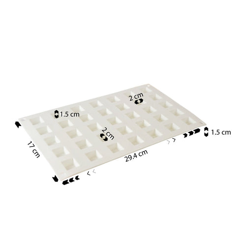 Silicone Mousse Mold Small Square 35 Cavity