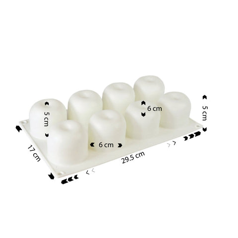 Silicone Mousse Mold Apple 8 Cavity
