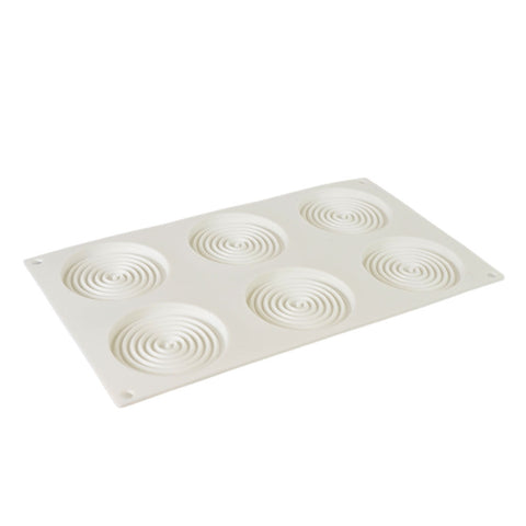 Silicone Mousse Mold Circle Coils 6 Cavity