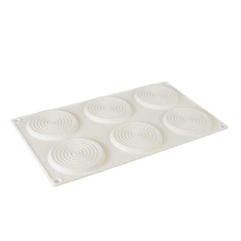 Silicone Mousse Mold Circle Coils 6 Cavity