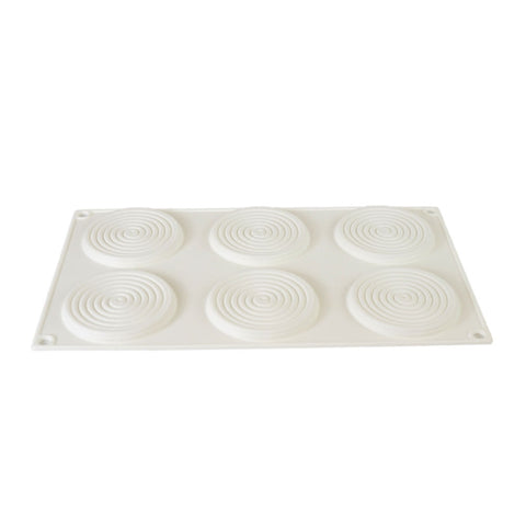 Silicone Mousse Mold Circle Coils 6 Cavity