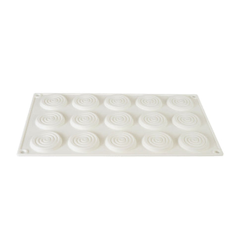 Silicone Mousse Mold Circle Coils 15 Cavity