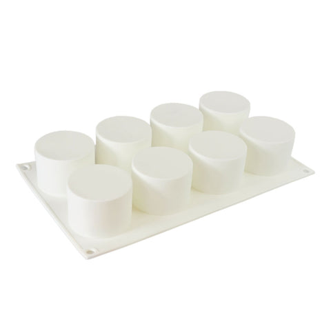 Silicone Mousse Mold Round Cylinder 8 Cavity
