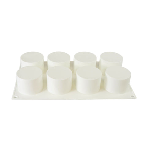 Silicone Mousse Mold Round Cylinder 8 Cavity