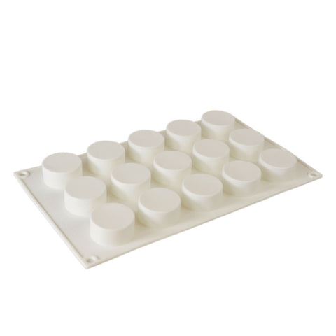 Silicone Mousse Mold Round Cylinder 15 Cavity
