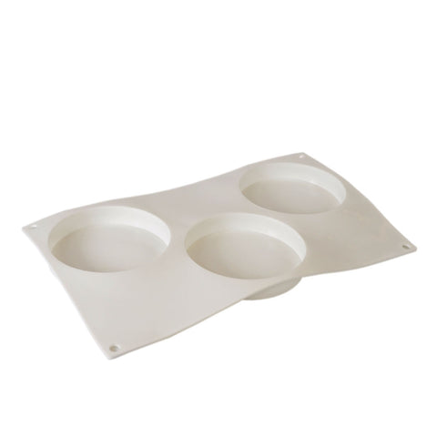Silicone Mousse Mold Flat Cylinder 3 Cavity