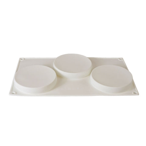 Silicone Mousse Mold Flat Cylinder 3 Cavity