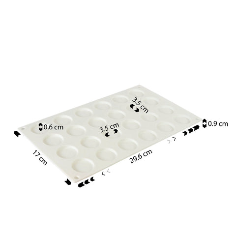 Silicone Mousse Mold Small Flat Cylinder 24 Cavity