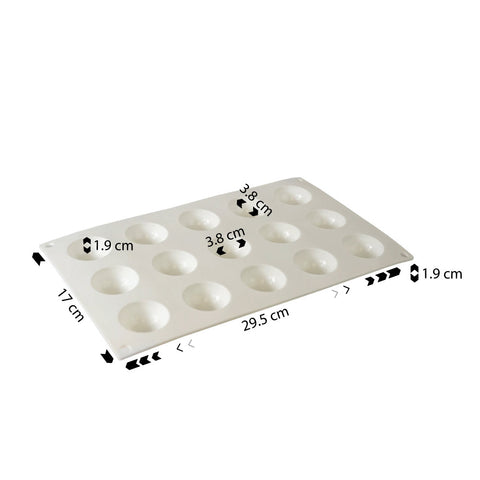 Silicone Mousse Mold Half Ball 15 Cavity