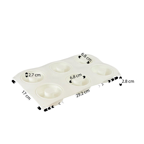 Silicone Mousse Mold Donut 6 Cavity
