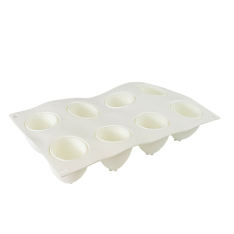 Silicone Mousse Mold Half Egg 8 Cavity