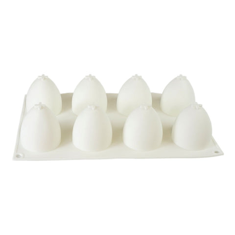 Silicone Mousse Mold Half Egg 8 Cavity