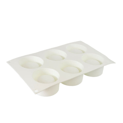 Silicone Mousse Mold Hollow Cylinder 6 Cavity
