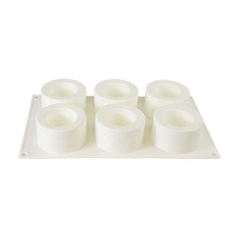 Silicone Mousse Mold Hollow Cylinder 6 Cavity