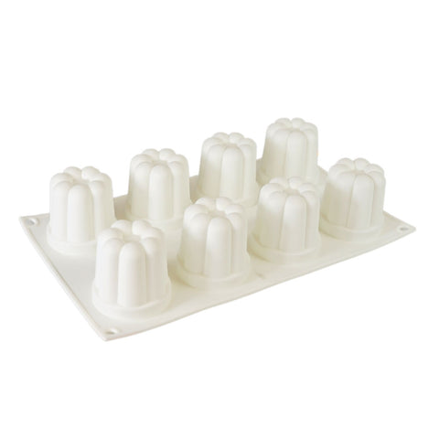 Silicone Mousse Mold Canneles 8 Cavity