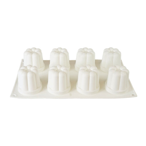 Silicone Mousse Mold Canneles 8 Cavity
