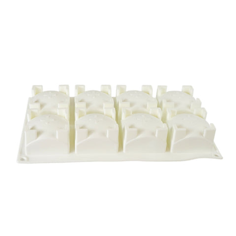Silicone Mousse Mold Square Stone 8 Cavity