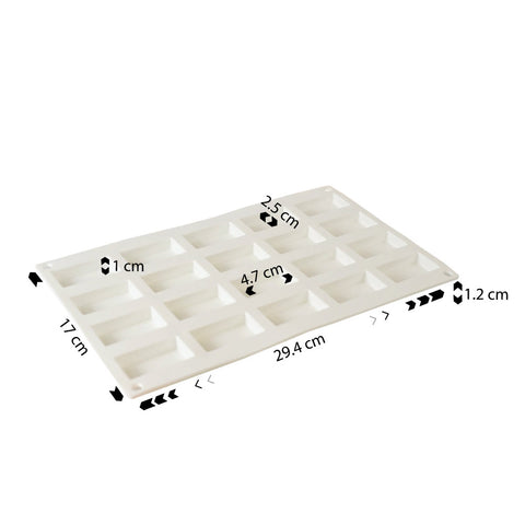 Silicone Mousse Mold Rectangle 20 Cavity