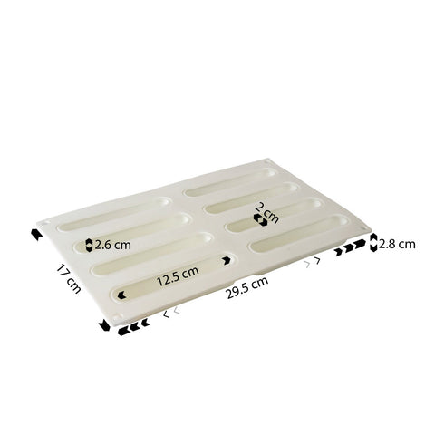 Silicone Mousse Mold Eclair 8 Cavity