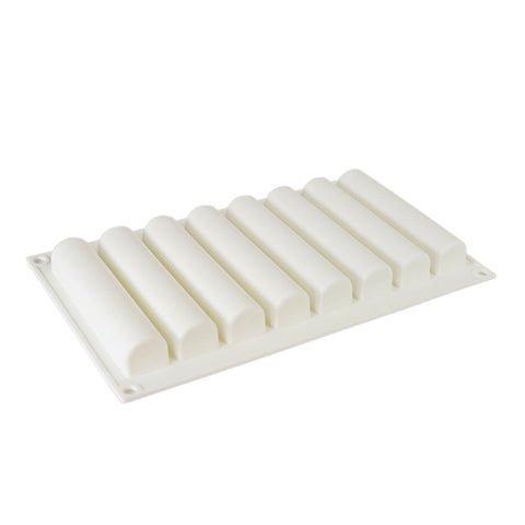 Silicone Mousse Mold Long Cylinder 8 Cavity