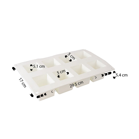 Silicone Mousse Mold Cube 8 Cavity