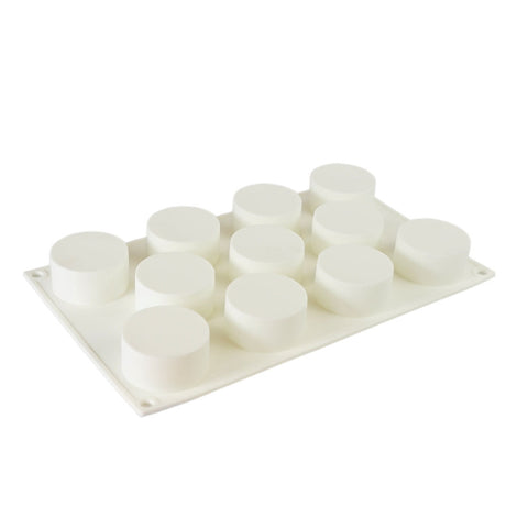 Silicone Mousse Mold Flat Cylinder 11 Cavity
