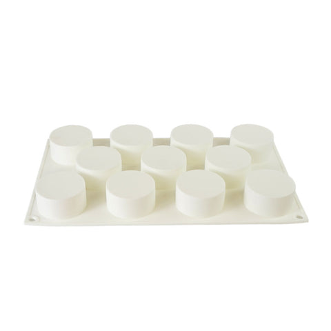 Silicone Mousse Mold Flat Cylinder 11 Cavity
