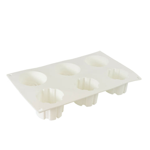 Silicone Mousse Mold Swirl & Geometric 6 Cavity