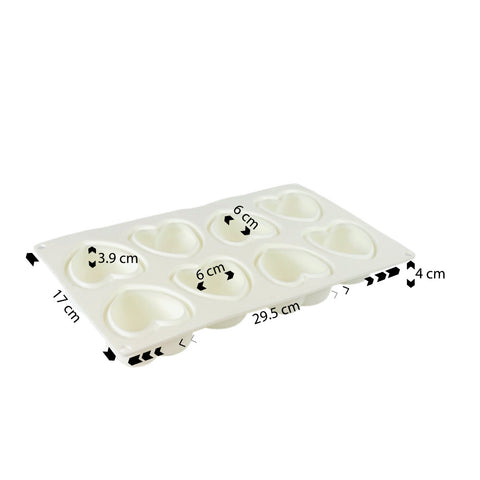 Silicone Mousse Mold Love Heart 8 Cavity