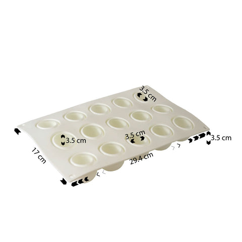 Silicone Mousse Mold Medium Round Ball 15 Cavity