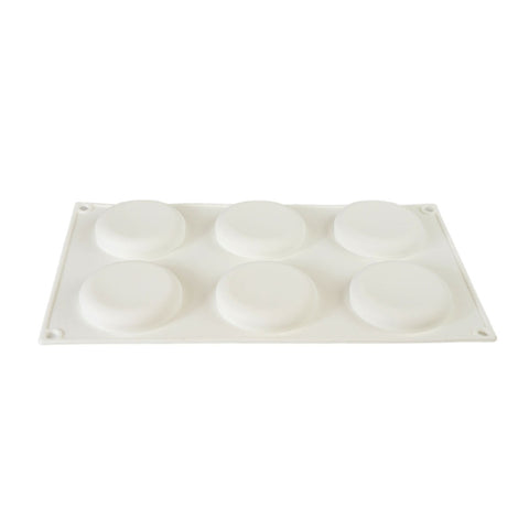 Silicone Mousse Mold Round Stone/Pillow 6 Cavity