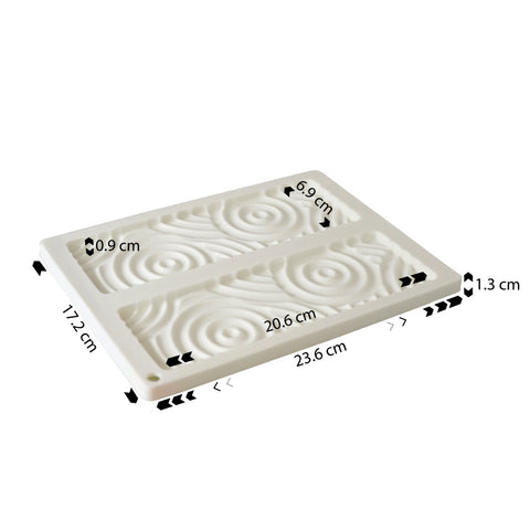 Silicone Mousse Mold Rectangle Circles Bar 2 Cavity