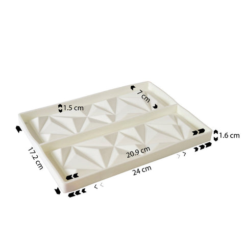 Silicone Mousse Mold Geometric Rectangle Bar 2 Cavity