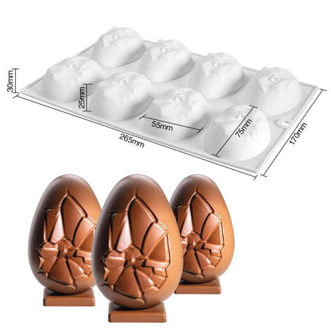 Silicone Mousse Mold Eggs Cracked 8 Cavity